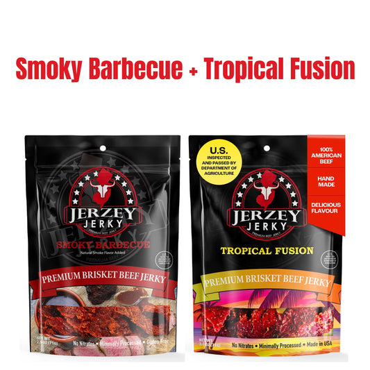 Beef jerky - Smoky Barbecue + Tropical Fusion
