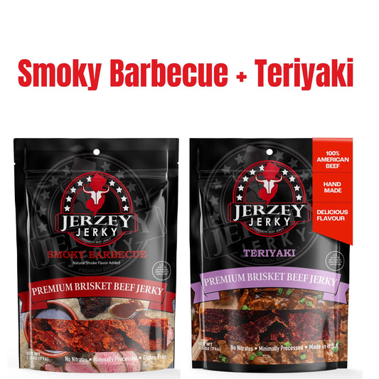 Beef Jerky - Smoky Barbecue + Teriyaki