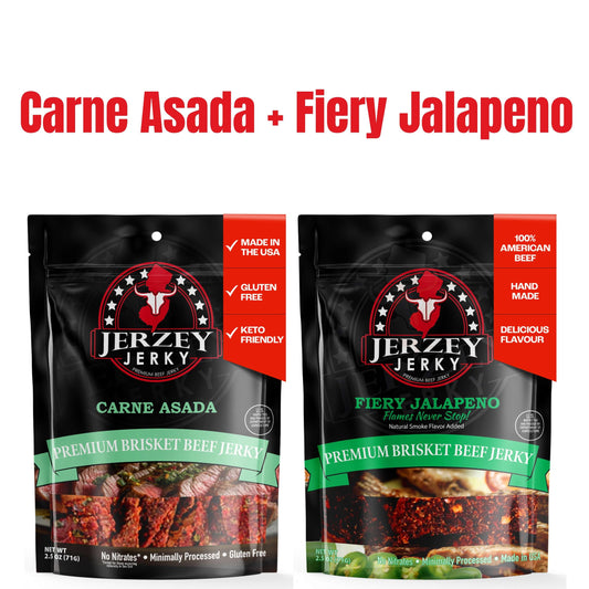 Beef Jerky - Carne Asada + Fiery Jalapeno