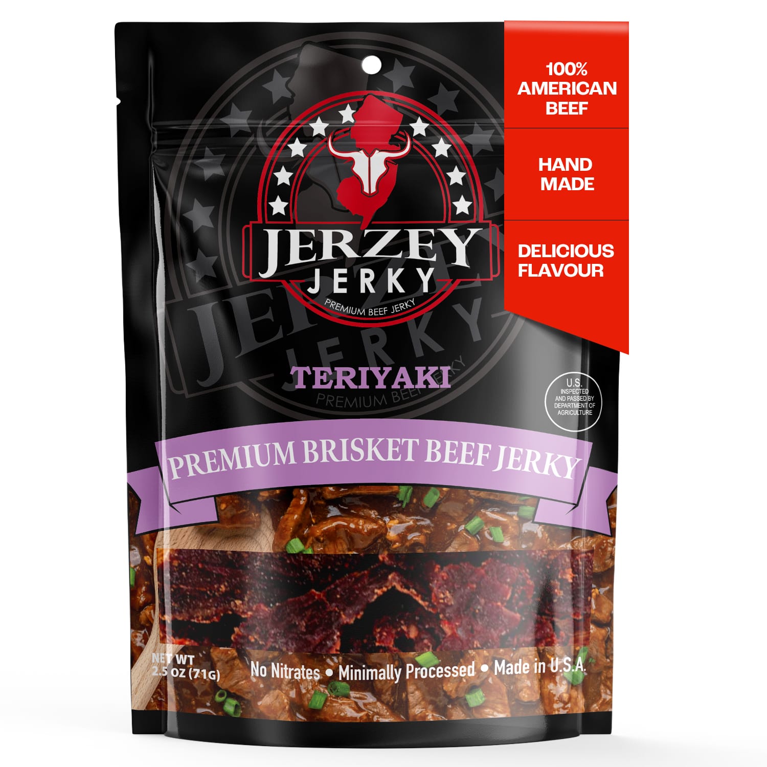 Teriyaki Beef Jerky - Brisket | Jerzey Jerky