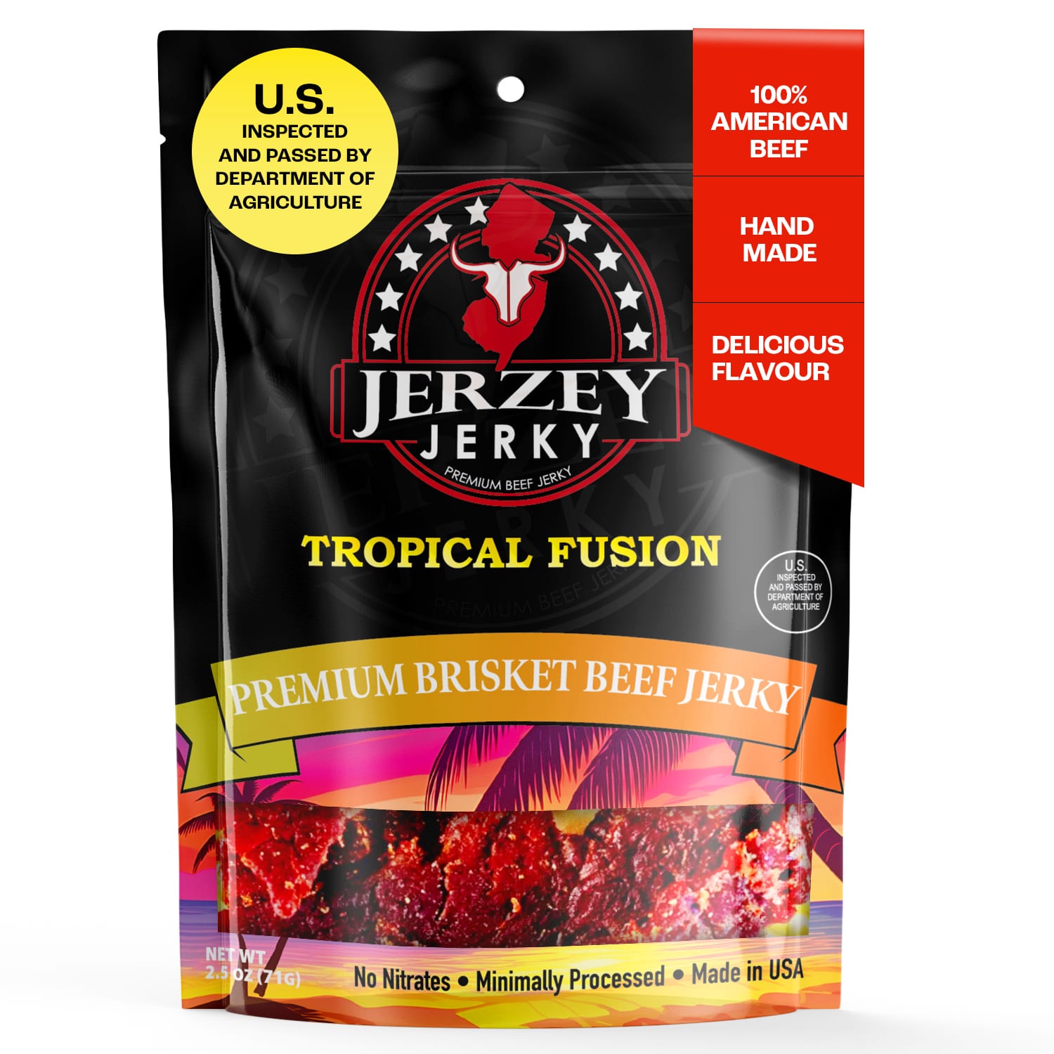 Tropical Fusion Beef Jerky - Brisket | Jerzey Jerky