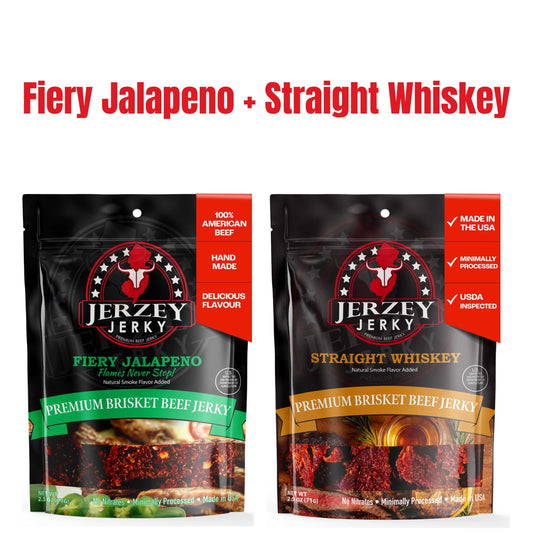 Beef Jerky - Fiery Jalapeno + Straight Whiskey