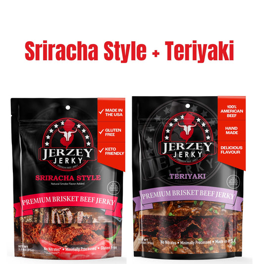 Beef Jerky - Sriracha Style + Teriyaki