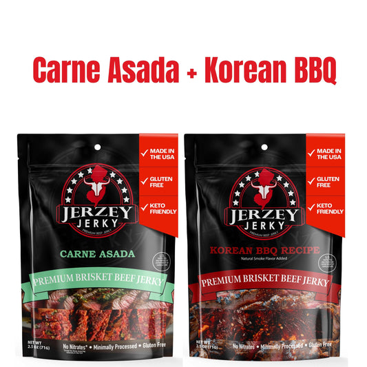 Beef Jerky - Carne Asada + Korean BBQ