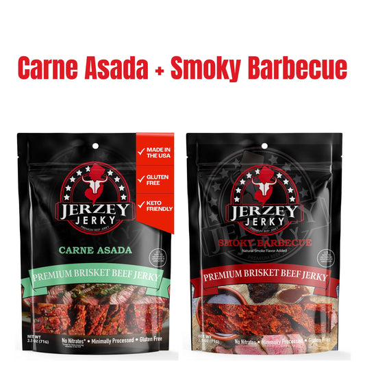 Beef Jerky - Carne Asada + Smoky Barbecue