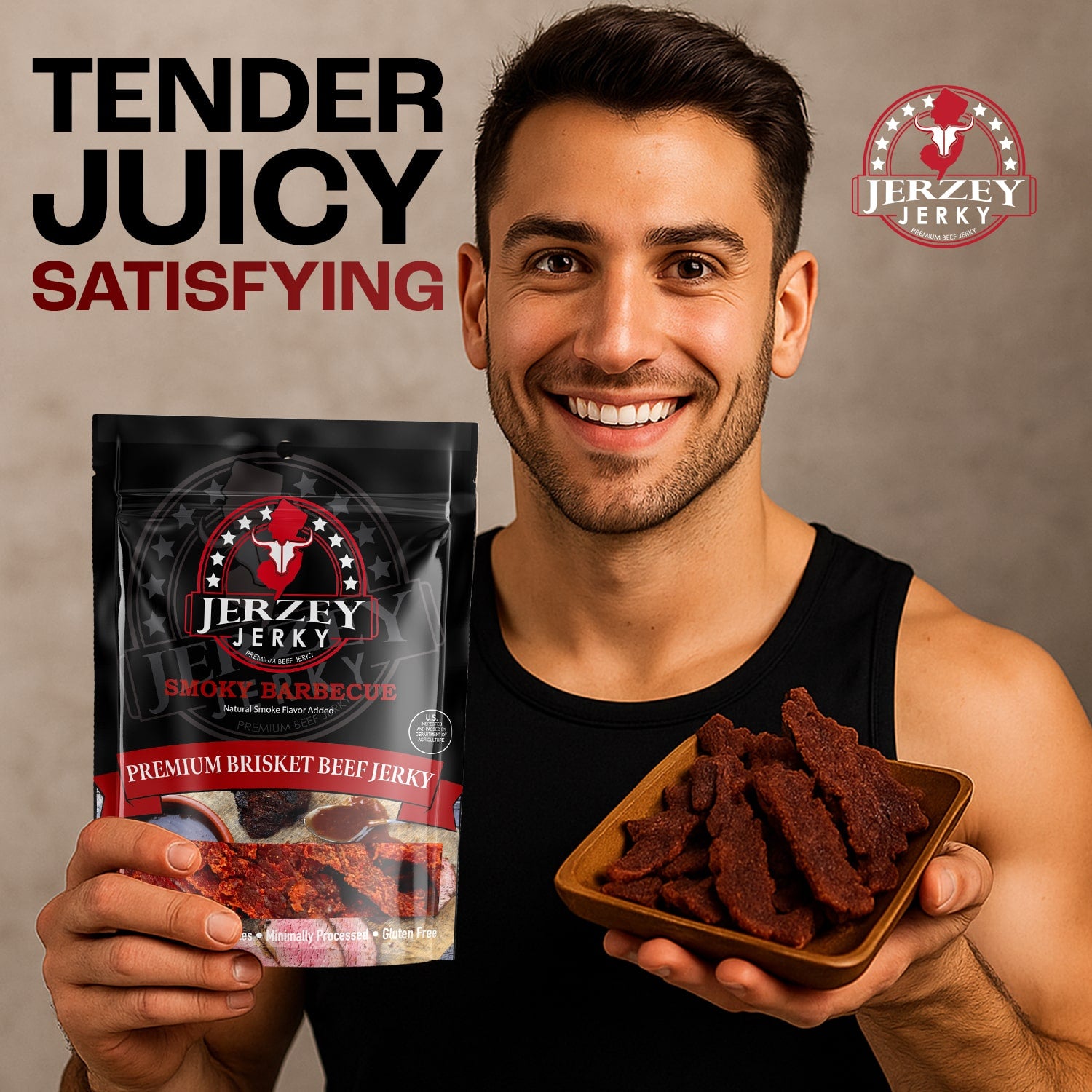 Smoky Barbecue Beef Jerky - Brisket | Jerzey Jerky